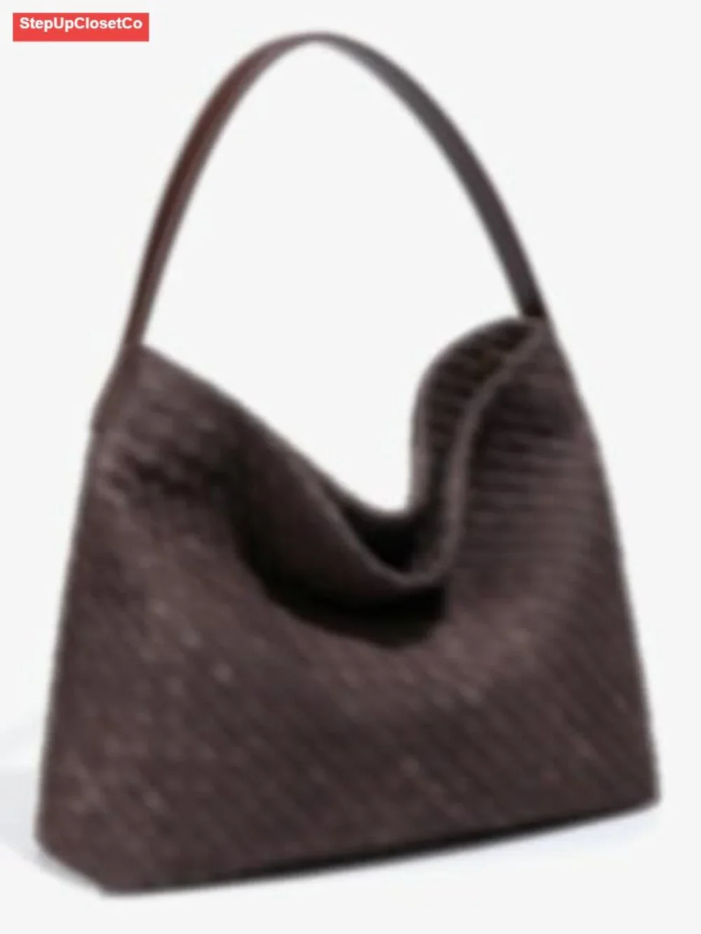 Slouchy Faux Suede Woven Hobo Bag Shoulder Satchel Tote for Women